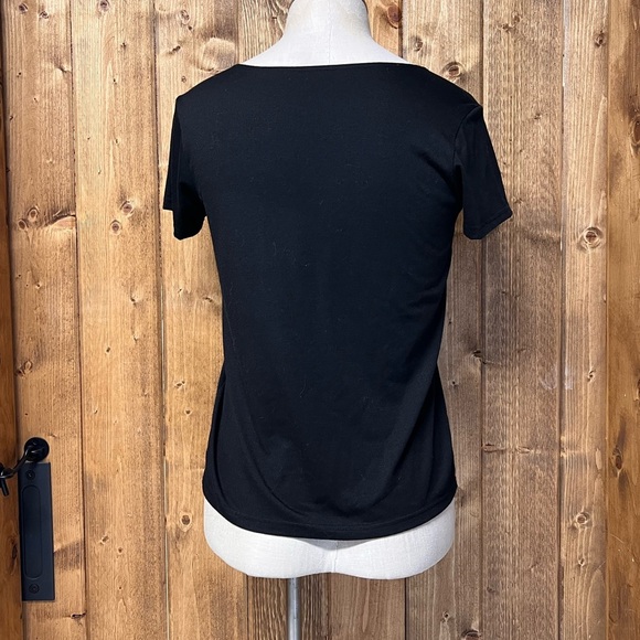 Unbranded Black Crop Naughty Kitty Middle Finger Pocket Shirt - Picture 6 of 7